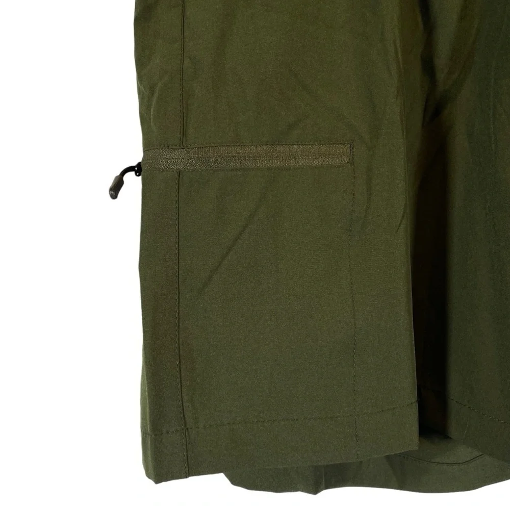 Athletic shorts women's size XL lightweight army green zip pockets run walk gym